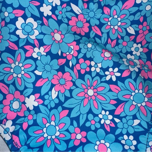 Relisted in my closet Frankie’s bikinis blue & pink floral one shoulder monokini - Picture 2 of 6